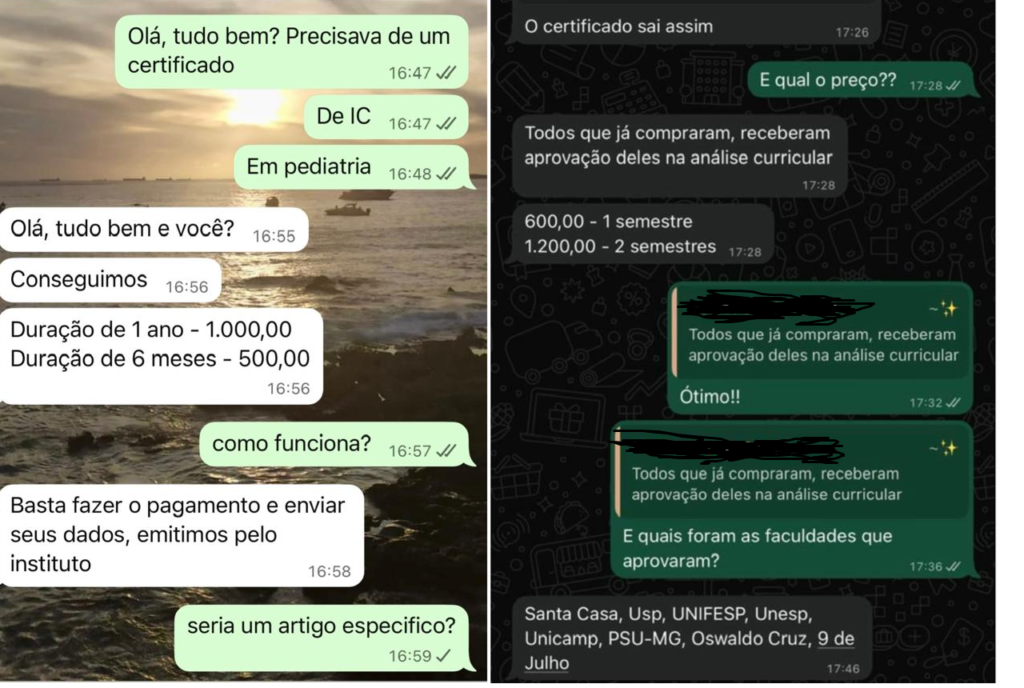 Empresa cobra até R$ 1,2 mil para fornecer artigos e certificados científicos para residência médica