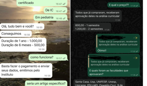 Empresa cobra até R$ 1,2 mil para fornecer artigos e certificados científicos para residência médica