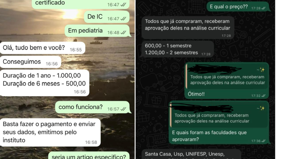 Empresa cobra até R$ 1,2 mil para fornecer artigos e certificados científicos para residência médica