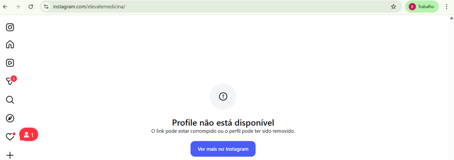 Perfil da Elevate excluído após contato com a reportagem. Créditos: WhatsAppPerfil da Elevate excluído após contato com a reportagem | Crédito: WhatsApp