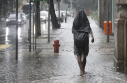 Temporais atingem o Sul enquanto calor e baixa umidade avançam pelo país