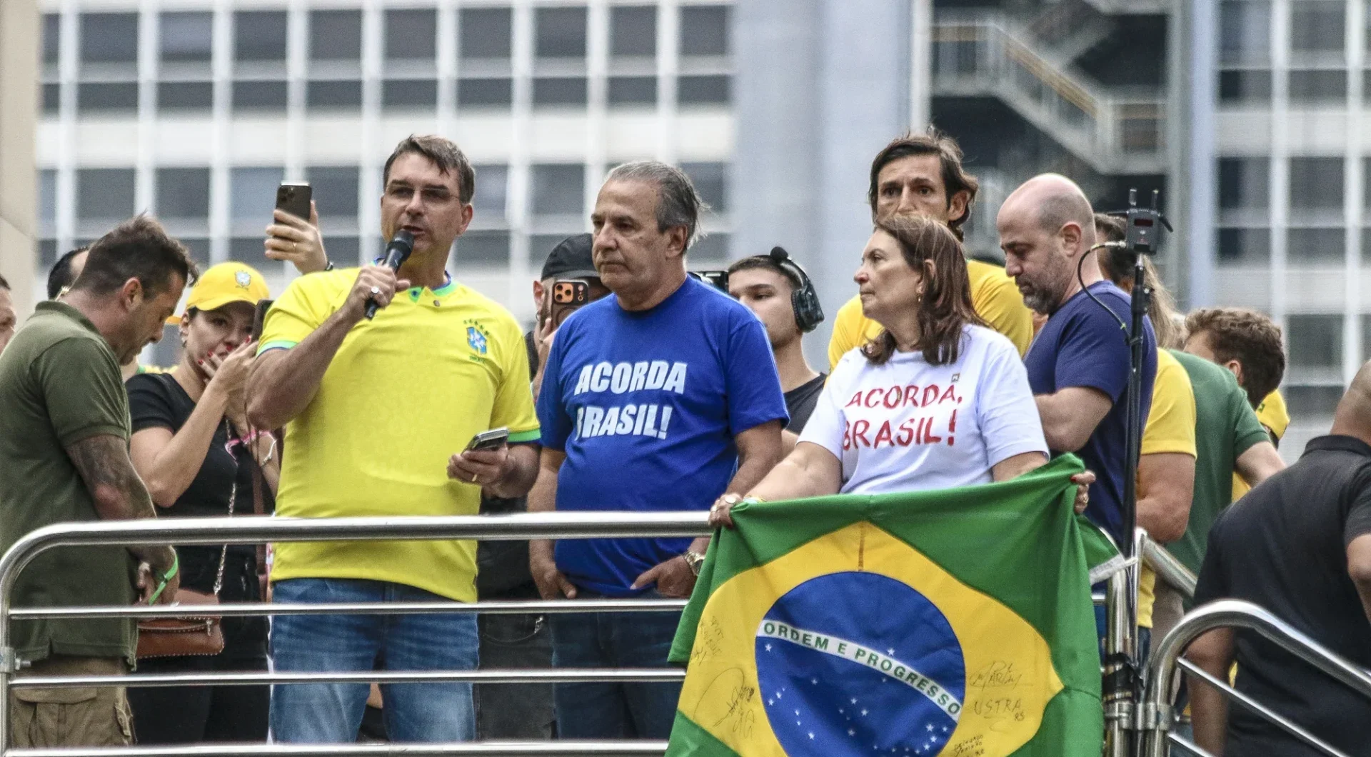 Manifestação de extrema direita na Avenida Paulista