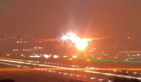 Turbina de avião explode após decolagem no aeroporto de Guarulhos