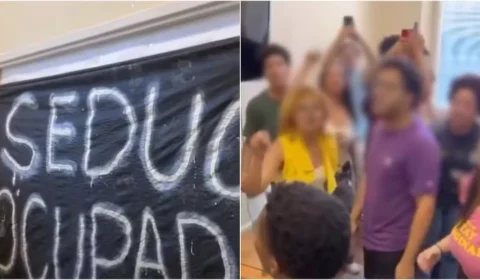 PM retira estudantes à força da Secretaria de Educação de SP durante a madrugada