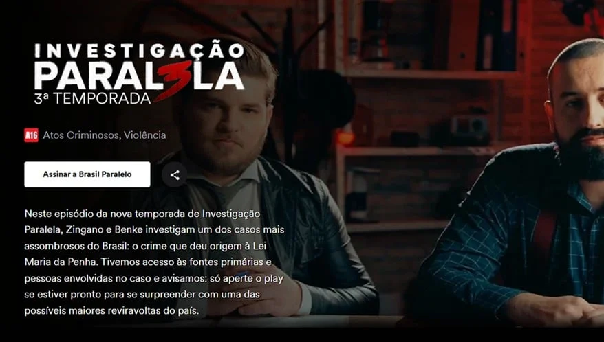 Documentário “A investigação paralela: o caso Maria da Penha”