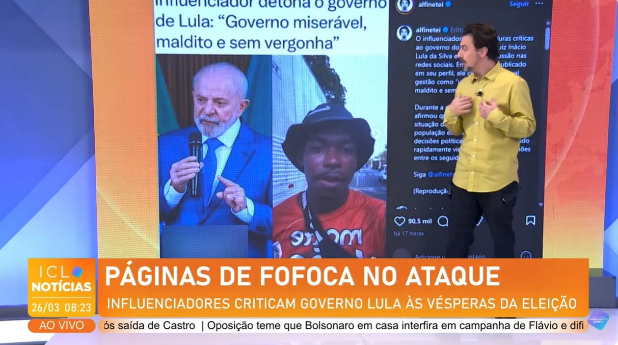 Leandro Demori comentou sobre as publicações no ICL Notícias - 1ª edição.