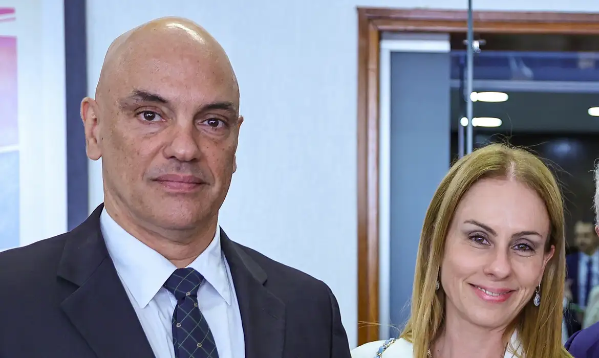 Moraes e esposa. (Foto:Ricardo Stuckert/PR)