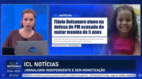 Flávio Bolsonaro atuou na defesa de PM acusado de matar menina de 5 anos