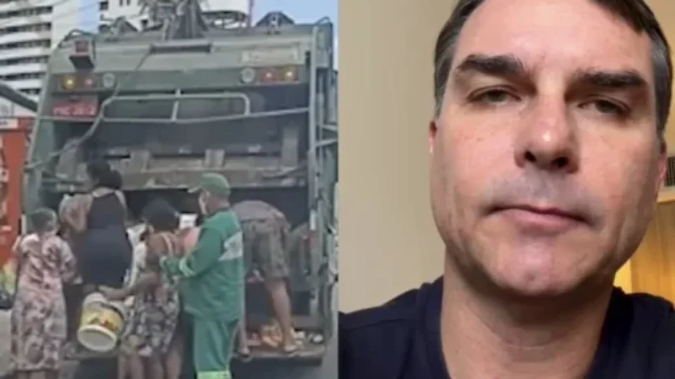 Ao criticar Lula, Flávio Bolsonaro usa vídeo de pessoas catando comida no governo do pai