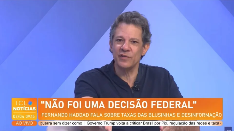‘A taxa das blusinhas é responsabilidade dos governadores, não do Lula’, diz Haddad