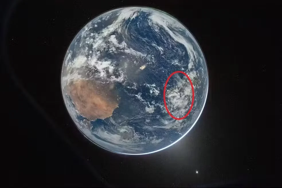 Brasil aparece em primeira imagem da Terra registrada pela missão Artemis 2
