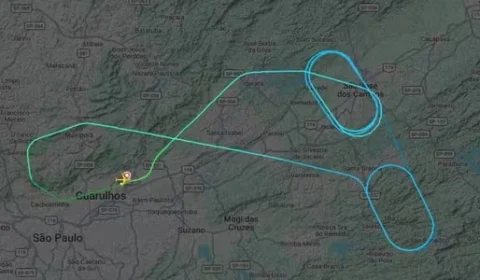 Após problemas técnicos, avião voa em círculos e precisa retornar ao aeroporto de Guarulhos