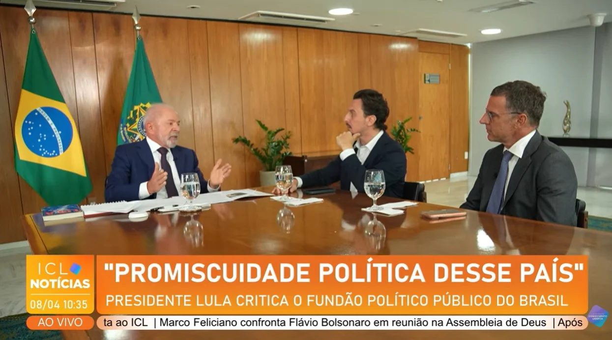 Lula em entrevista ao ICL Notícias. 