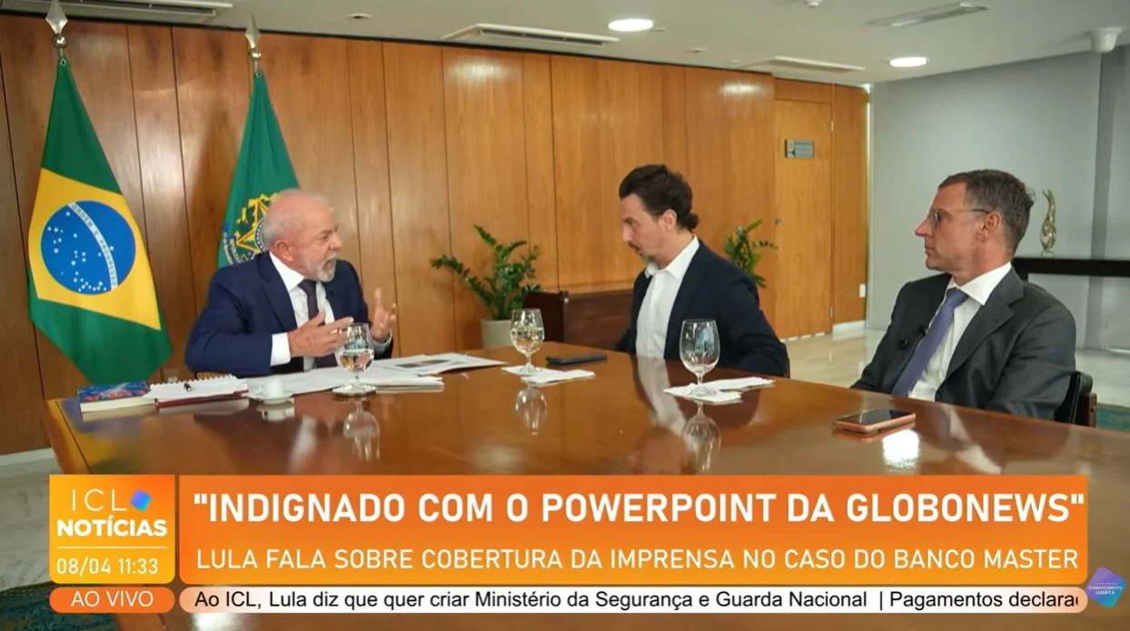 Lula em entrevista ao ICL Notícias.