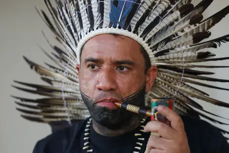 Coordenador executivo da Articulação dos Povos Indígenas do Brasil (Apib), Dinamam Tuxá fala à Agência Brasil - Foto: Fabio Rodrigues-Pozzebom/Agência Brasil