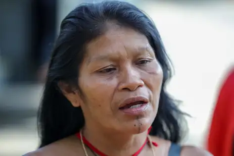 Cotinha Guajajara está em Brasília para participar da da 22ª edição do Acampamento Terra Livre - Foto: Fabio Rodrigues-Pozzebom/Agência Brasil