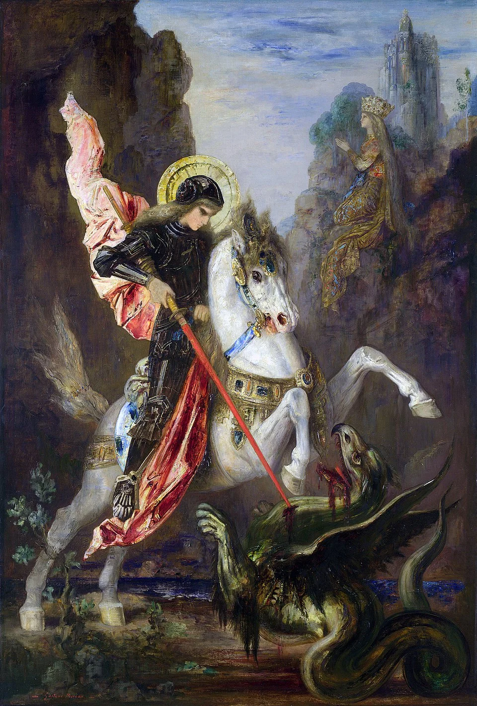 São Jorge e o Dragão, por Gustave Moreau