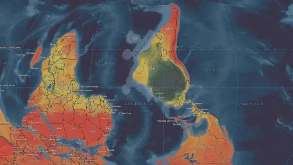 IBGE faz novo mapa invertido e com Brasil no centro do mundo