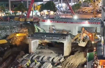 China constrói viaduto de 2,5 mil toneladas em apenas 24 horas e viraliza nas redes