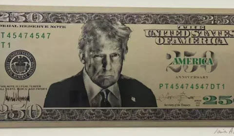 Trump quer colocar próprio rosto em nota de US$ 250