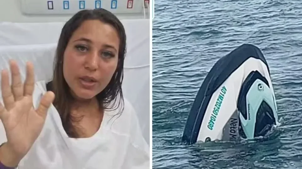 Jovem encontrada viva no mar ficou à deriva após moto aquática afundar