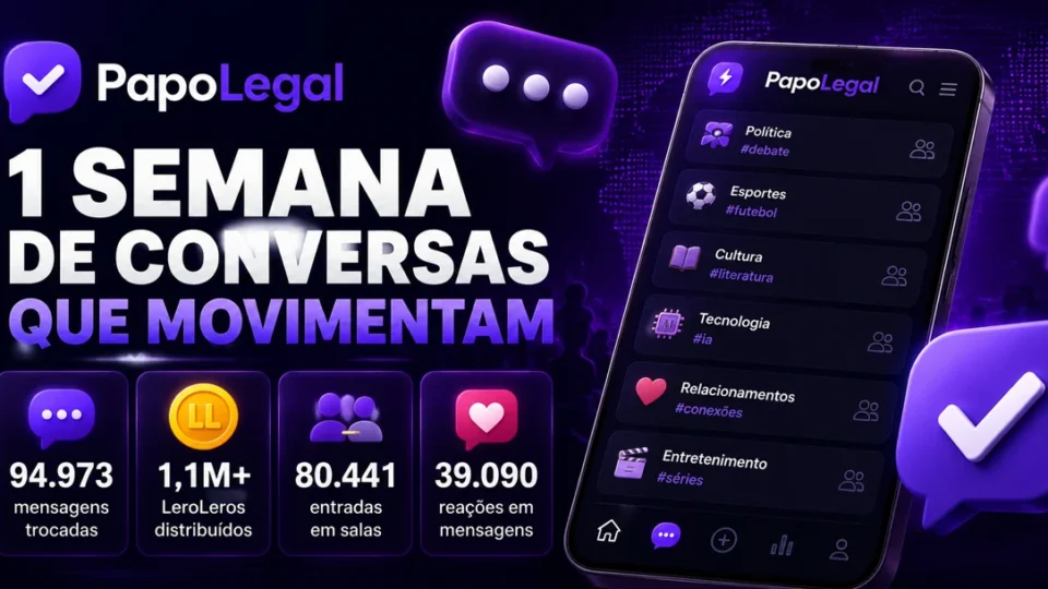 Uma semana depois, PapoLegal já soma quase 95 mil mensagens e mais de 1 milhão de LeroLeros distribuídos