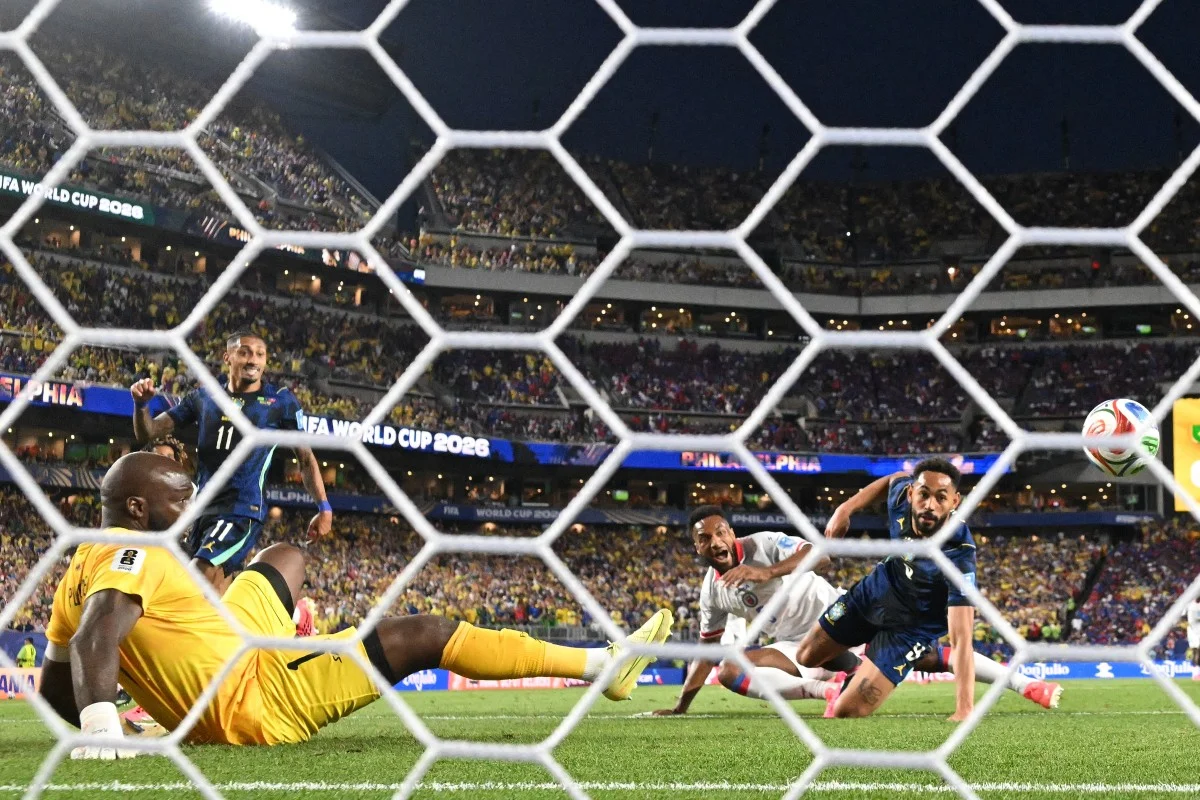 Gol de Matheus Cunha no jogo Brasil x Haiti, na Copa 2026. Foto: AFP