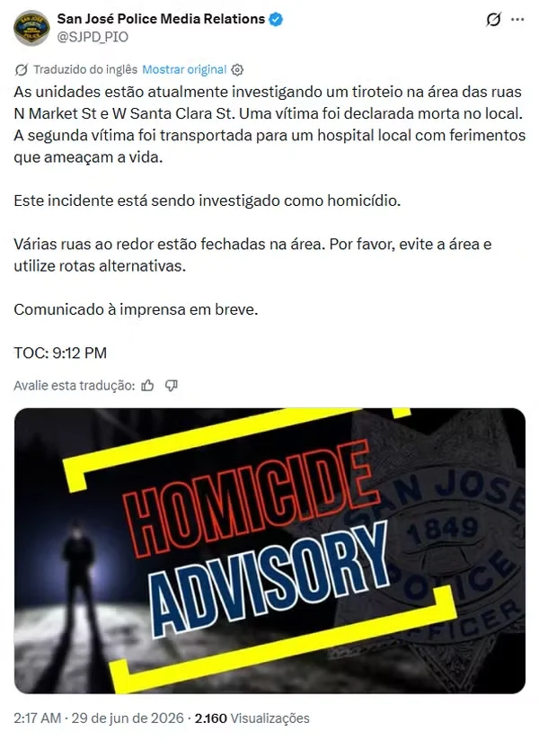 Polícia de San Juan confirma morte em "Fan Zone" da Copa do Mundo. — Foto: Reprodução / X