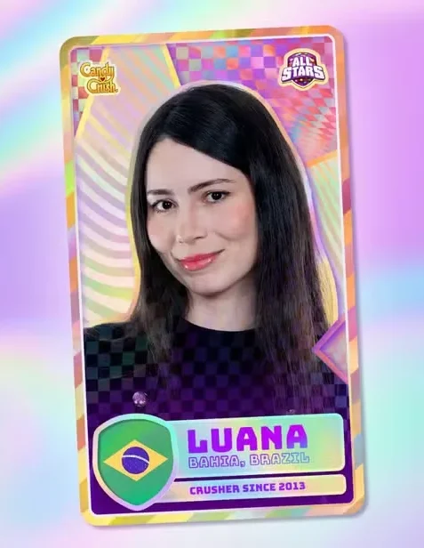 Luana venceu campeonato mundial de Candy Crush — Foto: Redes sociais