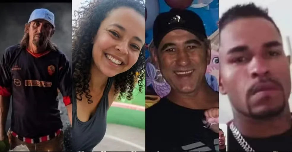 Sérgio Adriane dos Santos (primeiro), Thais Ramos Gonçalves (segunda), Alexandre José Ribeiro (terceiro) e Sidnei de Jesus Silva (quarto) — Foto: Redes Sociais/Reprodução