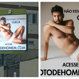 Prefeitura alega pornografia e retira outdoor com homem de cueca em SC