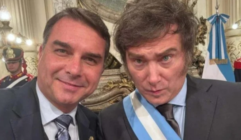 Milei diz que virá ao Brasil para lançamento da candidatura de Flávio Bolsonaro