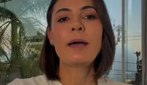 Após rompimento, Michelle diz em vídeo que desculpa Flávio Bolsonaro