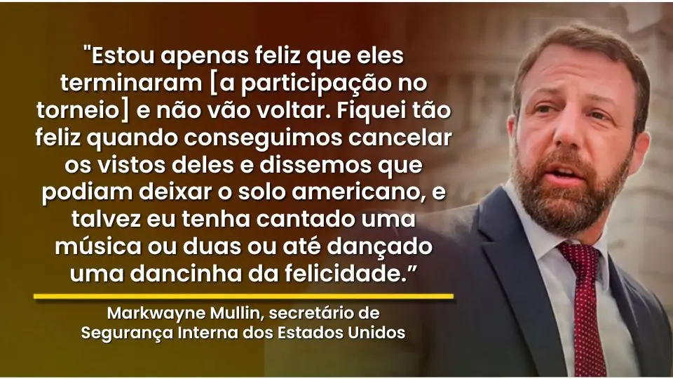 Secretário de segurança dos EUA celebra eliminação do Irã na Copa com 'dancinha'