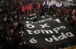 Manifestantes cobram aprovação no Senado da PEC do fim da escala 6×1