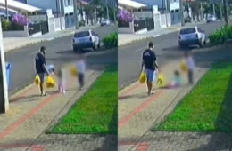 Mãe de menina chutada pelo pai no PR foi à polícia após ver as imagens nas redes
