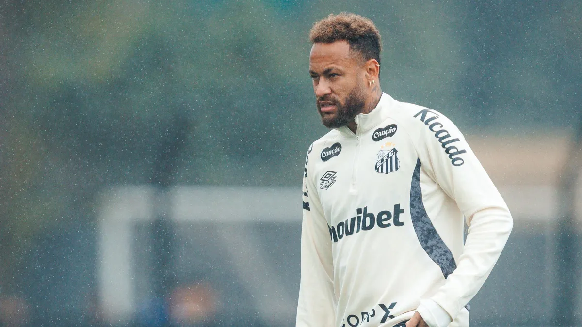 Neymar em preparação para partida contra a Chapecoense • Foto: RAUL BARETTA/ SANTOS