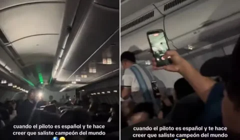 Trolagem: Piloto espanhol diz que Argentina ganhou a Copa em voo lotado de argentinos