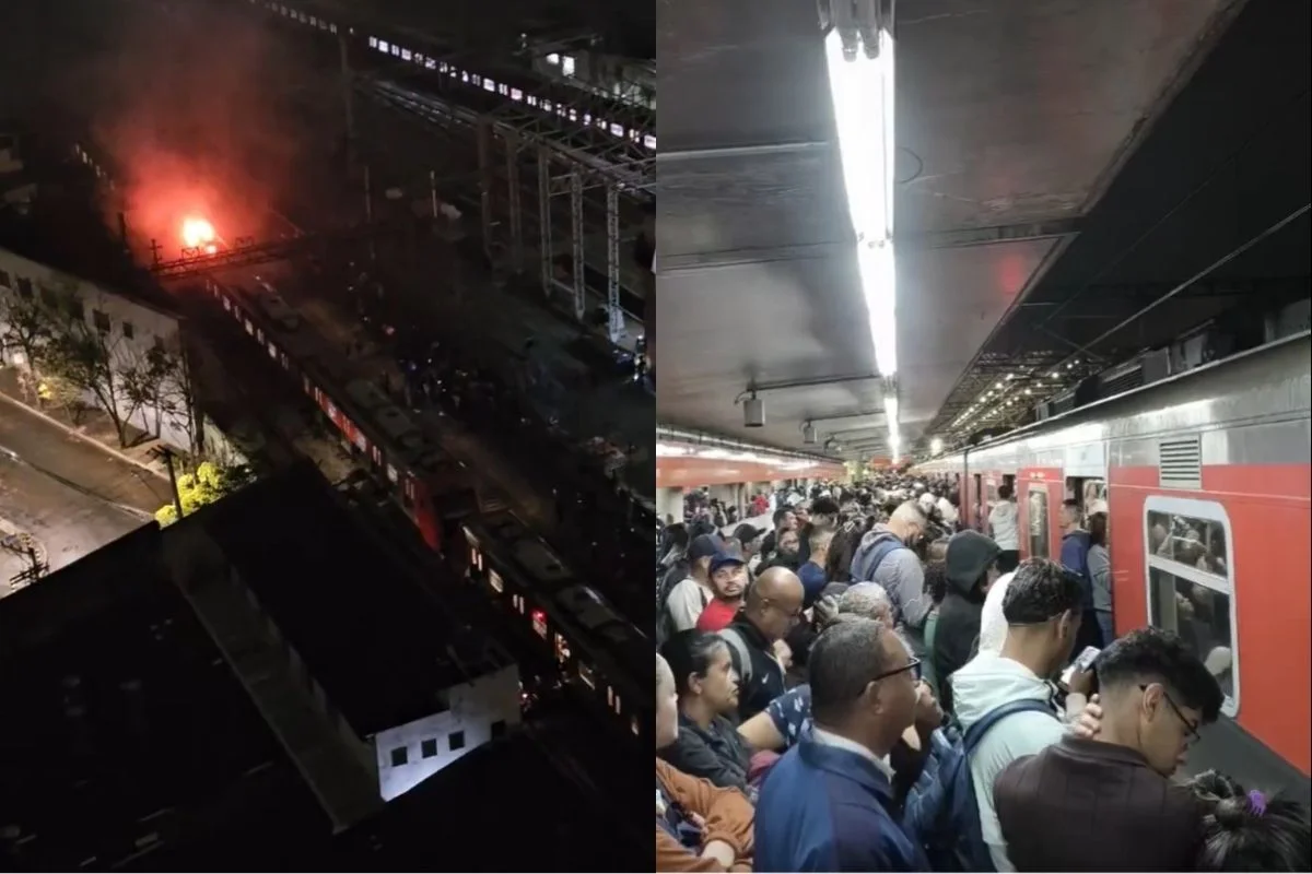 Botão de emergência do trem que pegou fogo em SP 'não funcionou', diz passageiro