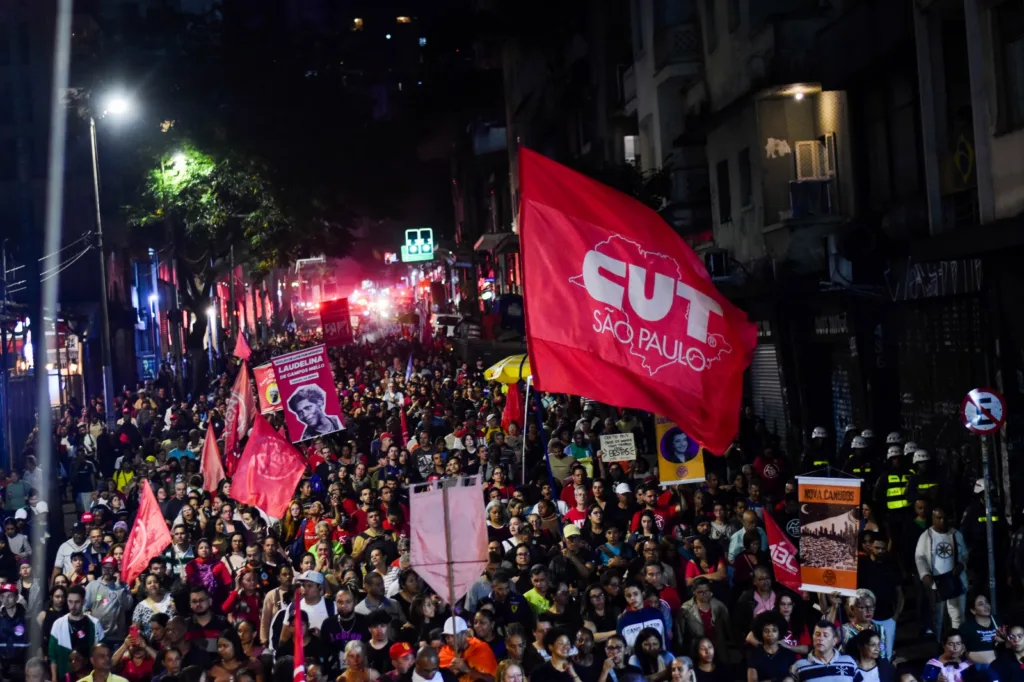 Manifestação em SP contra a escala 6x1. Foto: Elineudo Meira/@fotografia.75