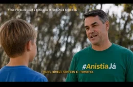 Estranho patriota: Flávio aposta em inglês e estética americana em vídeo de campanha