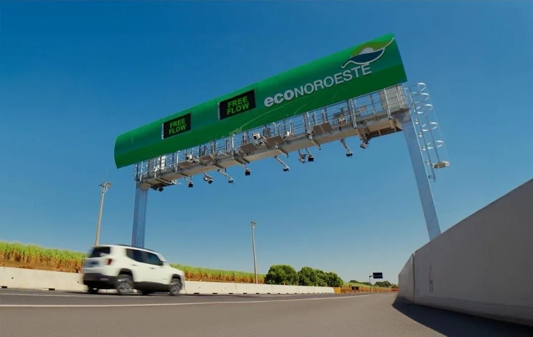 Sistema de pedágio free flow em Itápolis (SP-333, km 179) • EcoNoroeste/Divulgação