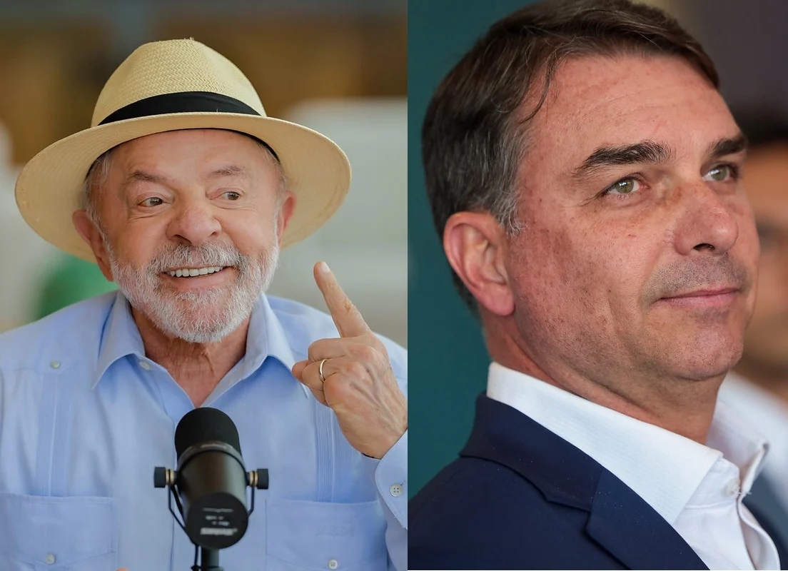 Lula e Flávio Bolsonaro - Fotos: Foto: Ricardo Stuckert e Raul Spinassé