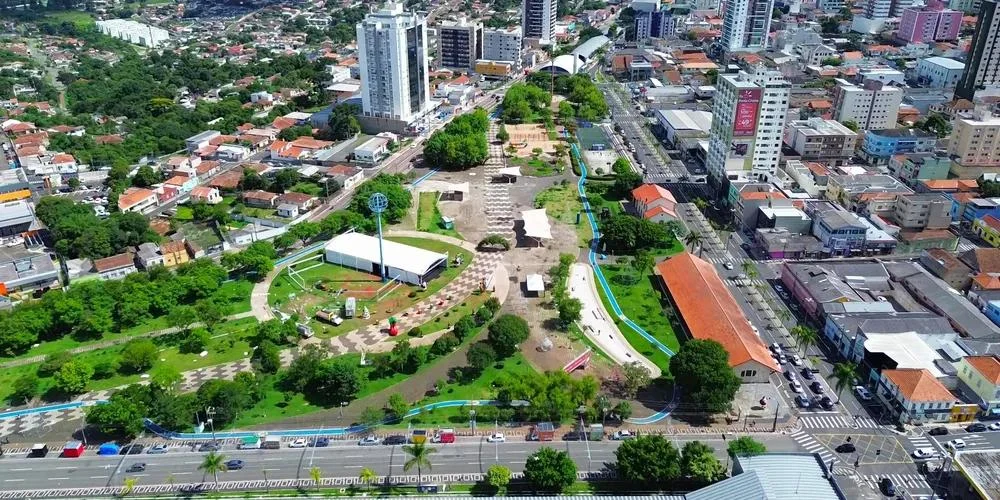Região do Parque Ambiental, no Centro de Ponta Grossa - Foto: Arquivo/AeroRede.