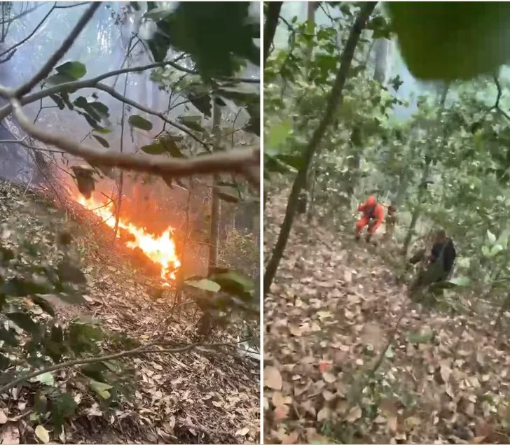Quatro pessoas morrem após queda de helicóptero perto da Vista Chinesa, no Rio