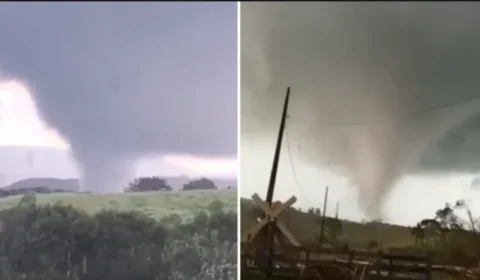 Moradores registram tornado em área rural em Piraí do Sul (PR); veja vídeo