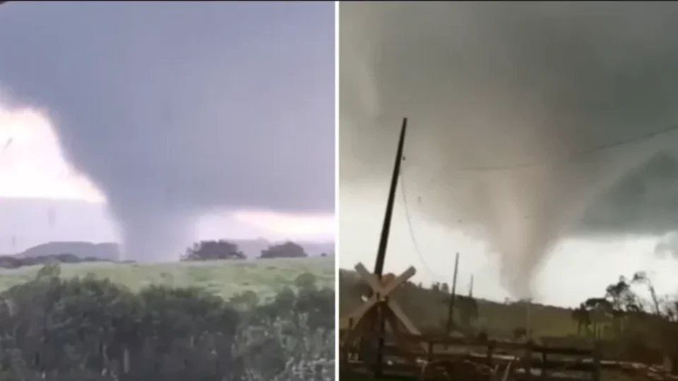 Moradores registram tornado em área rural em Piraí do Sul (PR); veja vídeo
