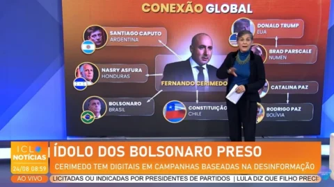 Aliado de Flávio criou rede de desinformação na América Latina. Confira por Heloisa Villela.