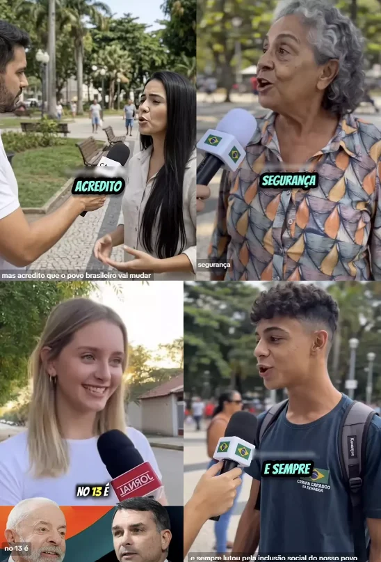 Falsos eleitores explicam os motivos para votar em Flávio Bolsonaro ou Lula