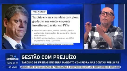 Sob Tarcísio, contas do governo de São Paulo estão na pior situação desde 1995